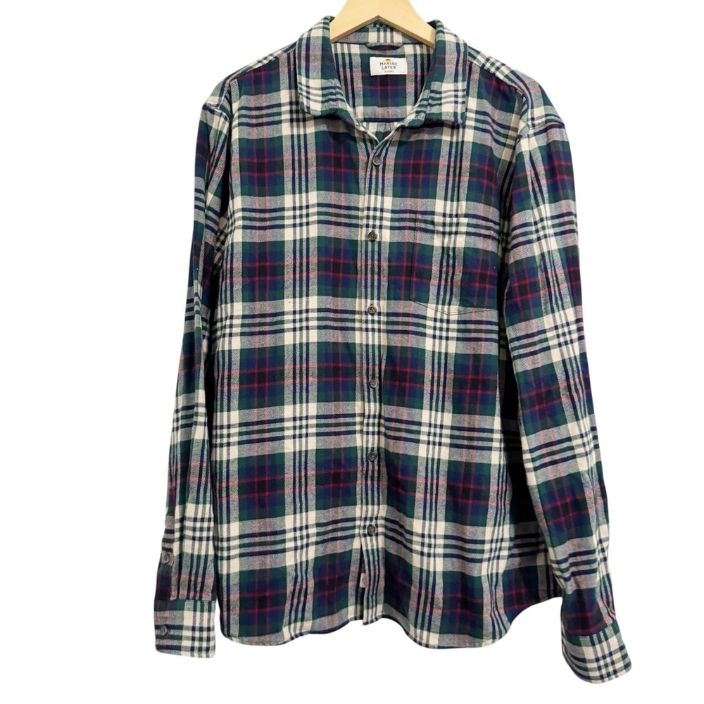 Marine Layer Tahoe Button Down Flannel Shirt XL - image 2